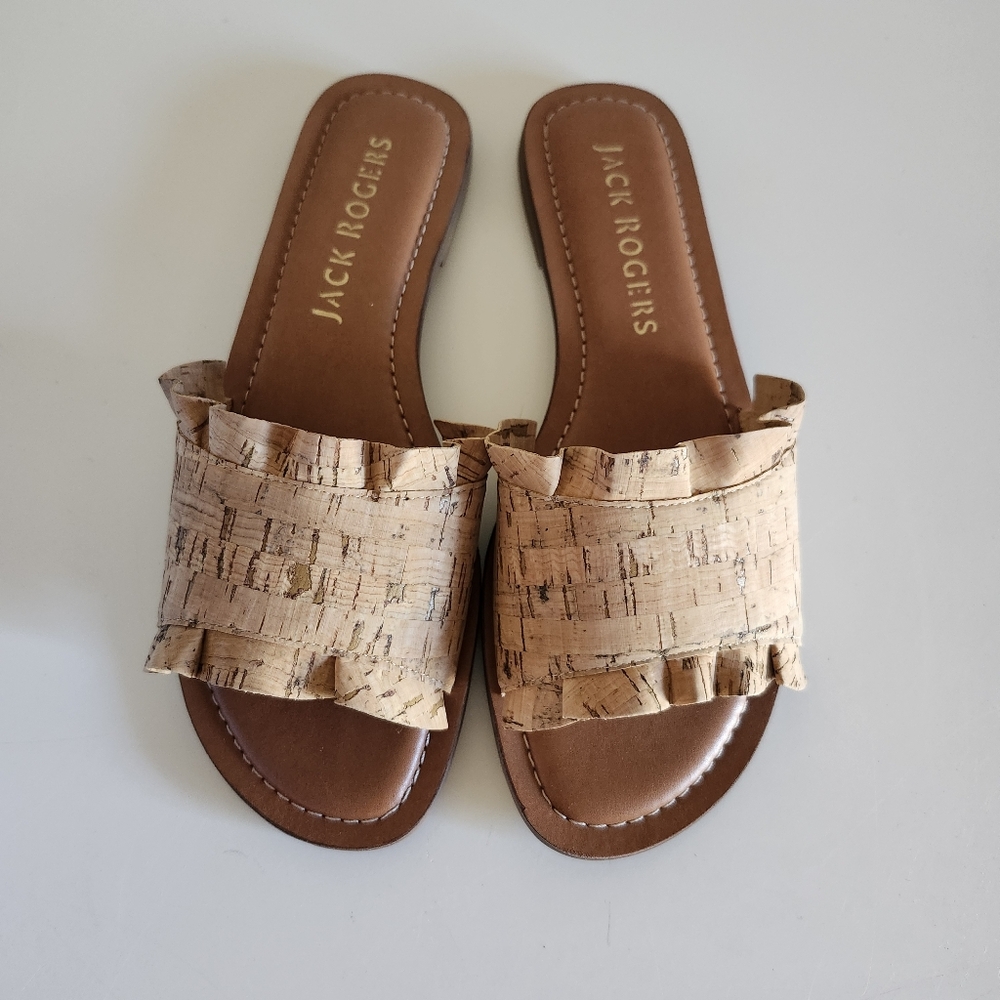 NIB Jack Rogers Rosie Ruffle Slide size 8 in Cork